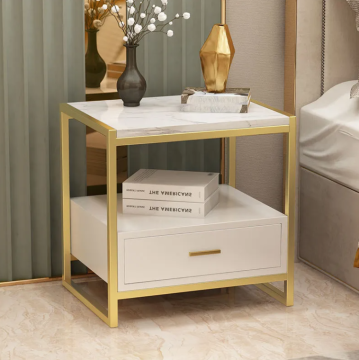 Mesita de noche blanca ultra narrow para apartamentos pequeños