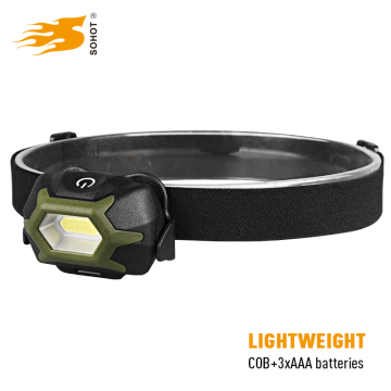 Factory Supply OEM ABS Material Cheap Price 3*aaa battery Operated Emergency 8 led Camping Headlamp Head Light with Head Strap