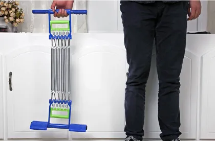 Tension rope chest developer strength of arm