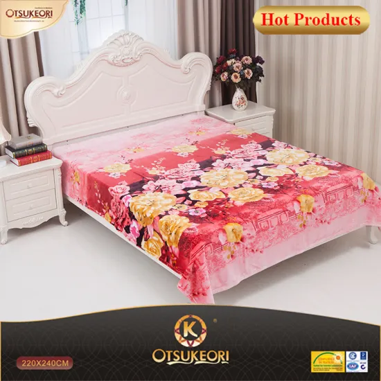 Professional manufacture flannel blanket with gorgeous flower pattern.