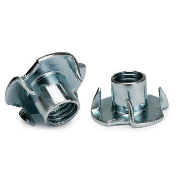 Hot Sale Galvanized Tee Nuts with Prongs | Furniture Speaker Claw Nut DIN 1624