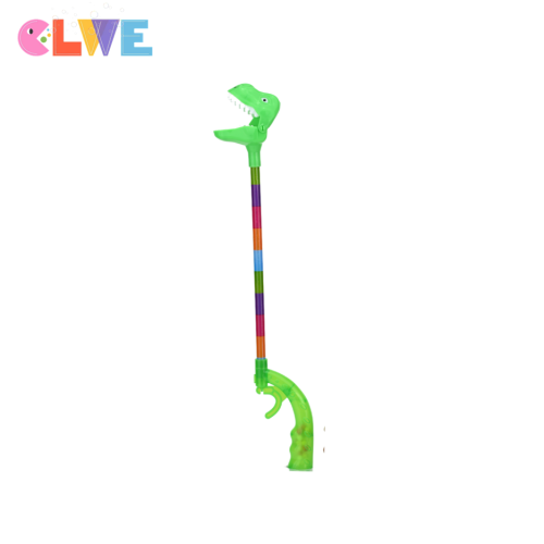 Zielona długa szyja dinozaur grabber claw clip zabawka