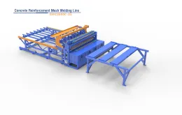Concrete reinforcement wire mesh welding machine