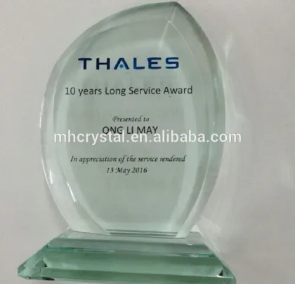 Jade Glass Award trophy MH-J0841
