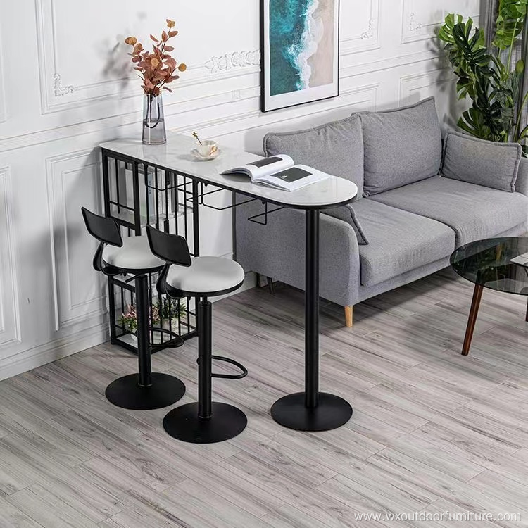 Modern Coffee Cafe Shop Furniture with Cushion high Counter Kitchen Dining Restaurant Velvet Leather Metal Bar Chair