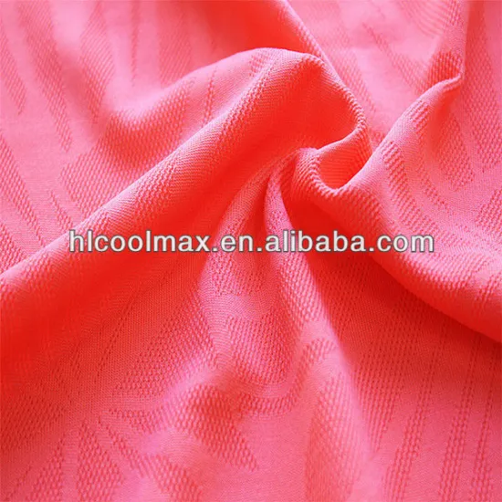 2014 new functional coolmax fabric jacquard knitted fabirc