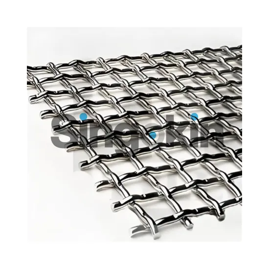 High Toughness 304 316 Metal Woven Plain Crimped Screen