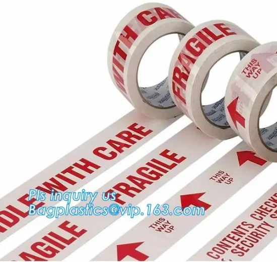 self adhesive resealable BOPP bag sealing tape, Low noise printed logo self-adhesive bopp packing tape carton packing tape