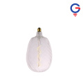 Purple Swirl Textured Glass LED Bulb