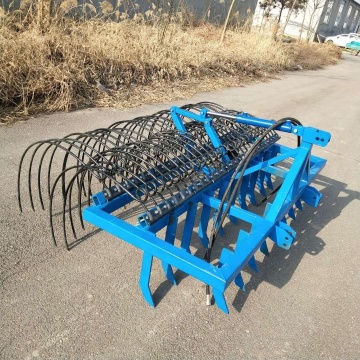 Double Row Hay Rake and Farm Machinery for Mulch, Plastic Film, and Straw Collection