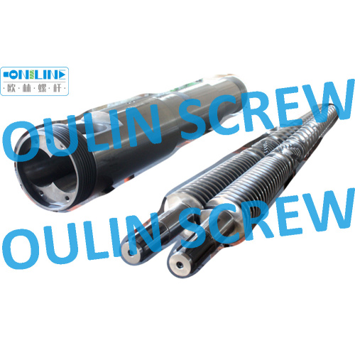 65/132 Double Conical Screw and Barrel for WPC PE PVC Compounding