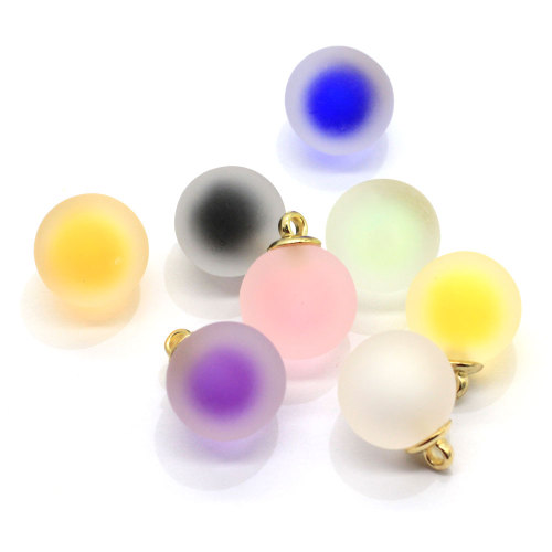 Perles rondes en acrylique de couleur mate
