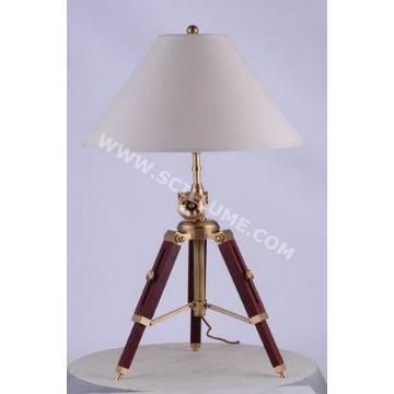 CT20232-1VBN antique solid brass tripod adjustable table lamp