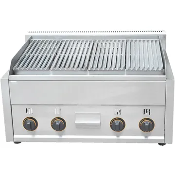 High-Quality Commercial Stainless Steel Smokeless Gas BBQ Grill with Lava Rock