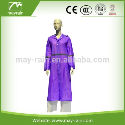 transparent womens pvc raincoat