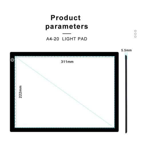 A4 Portátil TRACER Diamante Pintura LED Caixa de luz