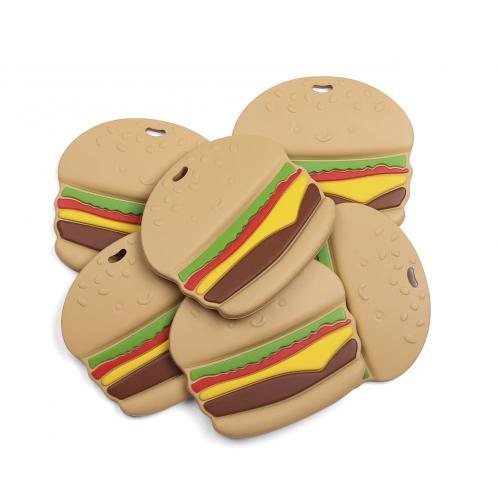 Hamburger Baby Chew Silicone Teether