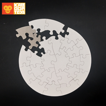 custom sublimation blank round shaped puzzle 68pcs