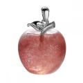 Камень кулон ожерелье чистый натуральный кристалл драгоценный камень рождественское яблоко форма для женщин и девочек кулон модные украшения