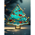 Plexiglass Christmas Tree Badge