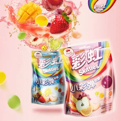 New 50g Skittles Fruity Gummy Candy - Exotic Bulk Bag Colorful Soft Jelly Sweet and Sour Snacks