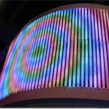 Color-changing LED Tubes with 5050 RGB LED, DMX Control, 16 Pixels, 12W and 12V DC