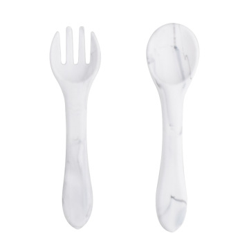  Cheap But High Quality BPA Free Silicone Baby Spoon and Fork Set 