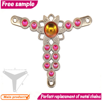 Bling Y Shape PVC Slipper Chain