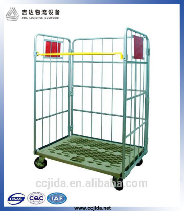 Collapsible wheeled luggage trolley cart
