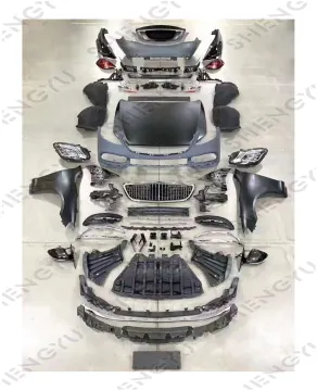 Car Body Kit for Benz S Class W221 2006-2012 to W222 Maybach Upgrade Kit with Bumpers and Grille