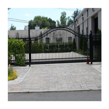 Hot Sale Slide Motorized Driveway Gate mit Stahl und Dekorationen