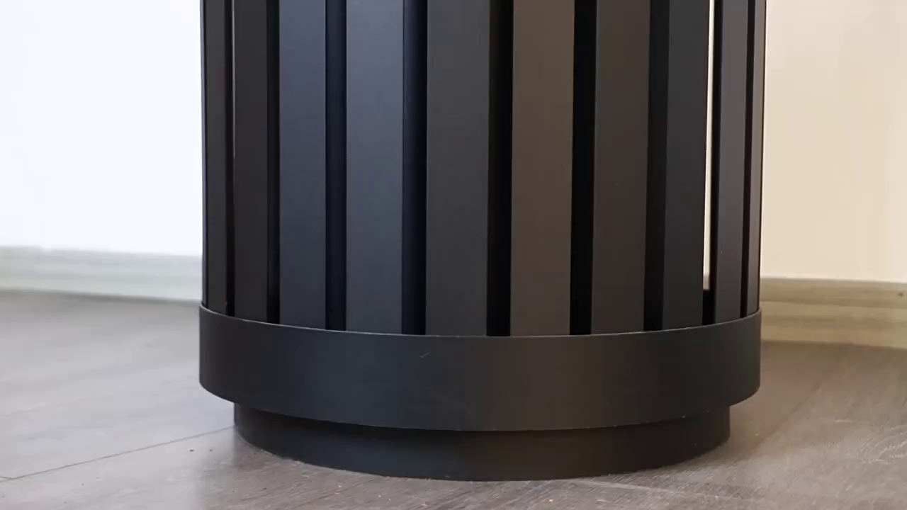 Single Round Metal Waste Receptacle for Custom Use