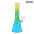 Bong de bécher en verre transparent dégradé