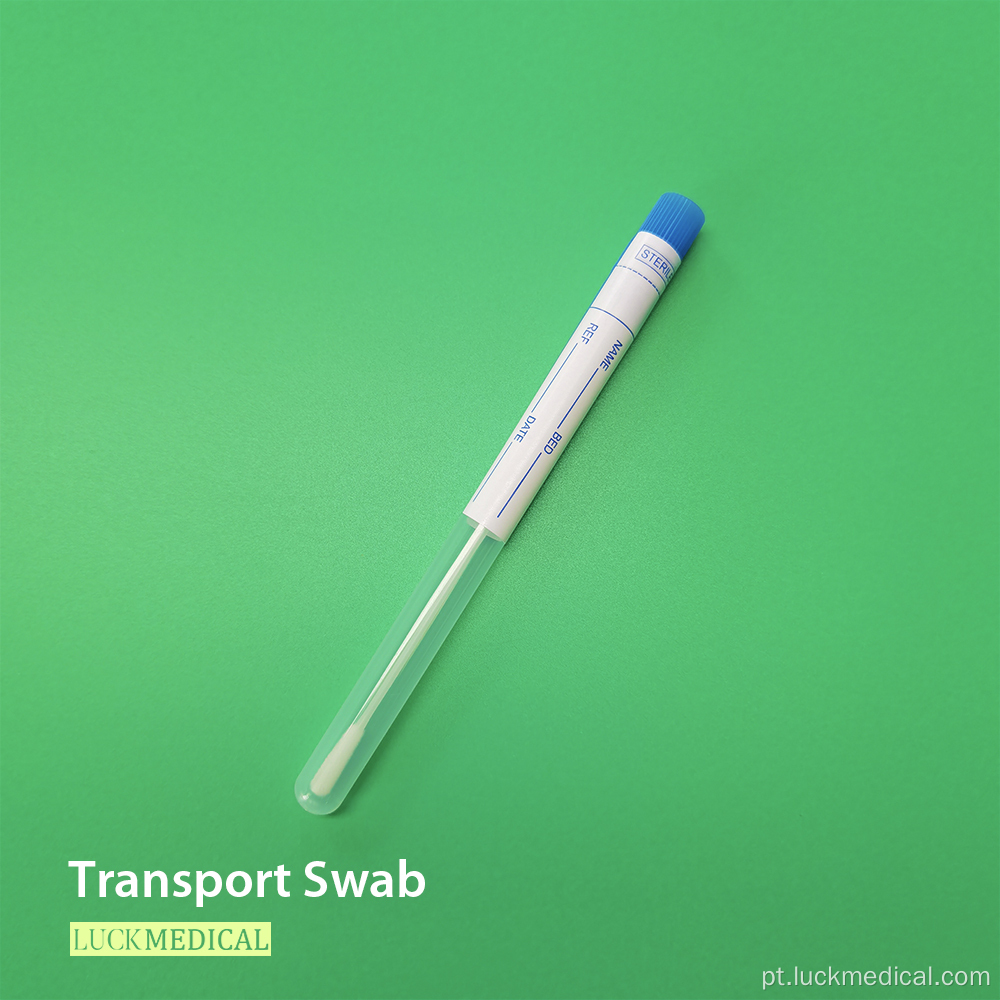 Amostragem de swabs de transporte reivindicando swab oral