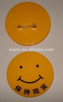 high sale smile face round shape soft pvc plug pin