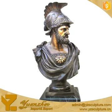 Antique Bronze Western Solider Bust Sculpture BAF-A014V