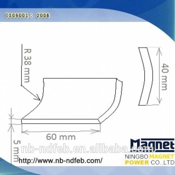 Rotor moteur fritté ndfeb n42 aimant carreaux magnétiques industriels