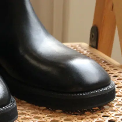 Kemayanni Thick Soled Chelsea Boots - Black Genuine Leather