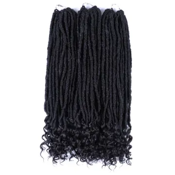 MYZYR Faux Locs Crochet Braids 20 Inch Soft Natural Soft Synthetic Hair Extension 24 Stands/Pack Goddess Locks