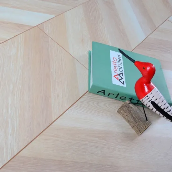 White Oak Design Herringbone Kitchen Flooring