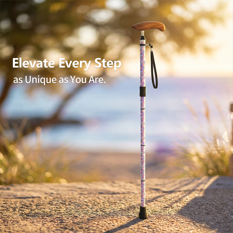 Modern Foldable Walking Stick for Men and Women - View 3