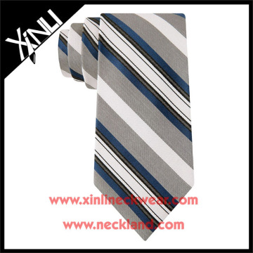 100% Handmade Perfect Knot Jacquard Woven Silk Tie Multicolour Stripes In Silk