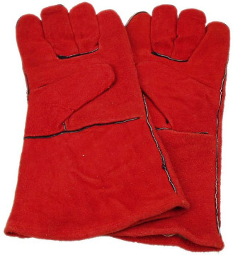 Competitive Red Color Working Leather Glove