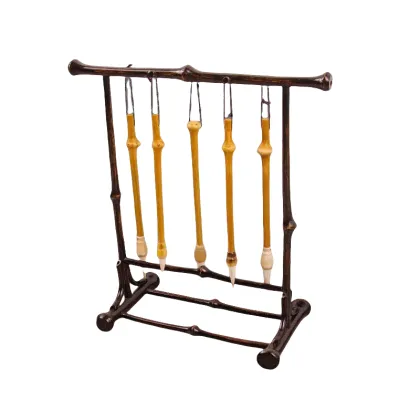 Elegant Qiongzhu Bamboo Calligraphy Brush Rack
