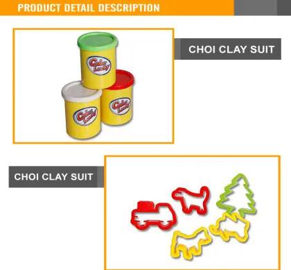 Plastic tool set molding clay toy