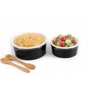 Özel Baskılı Paket Servis Yuvarlak Kraft Kağıt Salata Kasesi