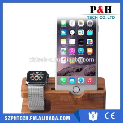 For Apple Watch Stand Charging Dock, Wood Charging Holder for Apple Watch Stand and for iPhone