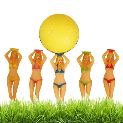 Cute Colorful Plastic Golf Tees for Indoor/Outdoor Practice