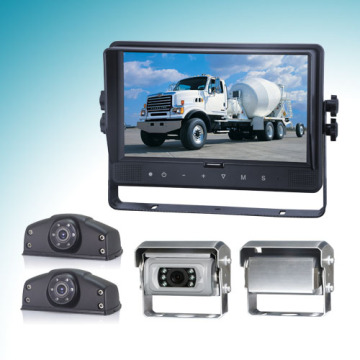 Surveillance System with LCD Touch Screen Monitor and Rear View Cameras