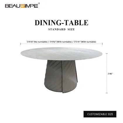 Elegant Blue & White Marble Dining Table Collection